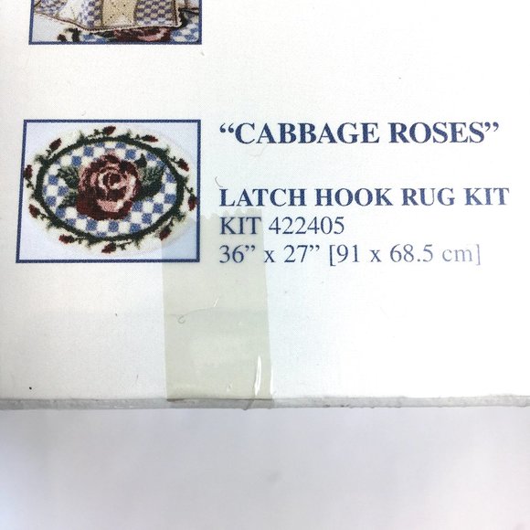 Bernat Cabbage Roses Latch Hook Rug Kit Vtg - Picture 6 of 14